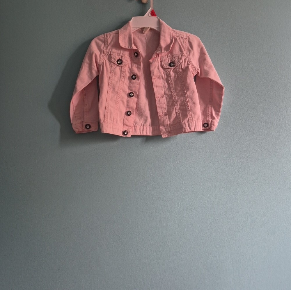 Toddler Girls Size 4 Jacket Bundle - Pink Denim Kids Hooded Rain Jacket